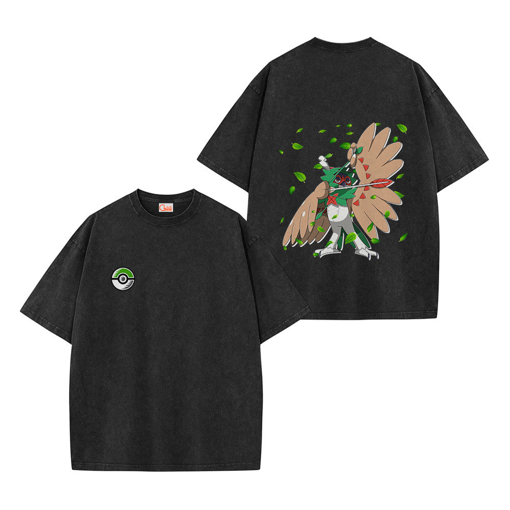 Pokemon Personalized Decidueye Vintage Washed T-Shirt