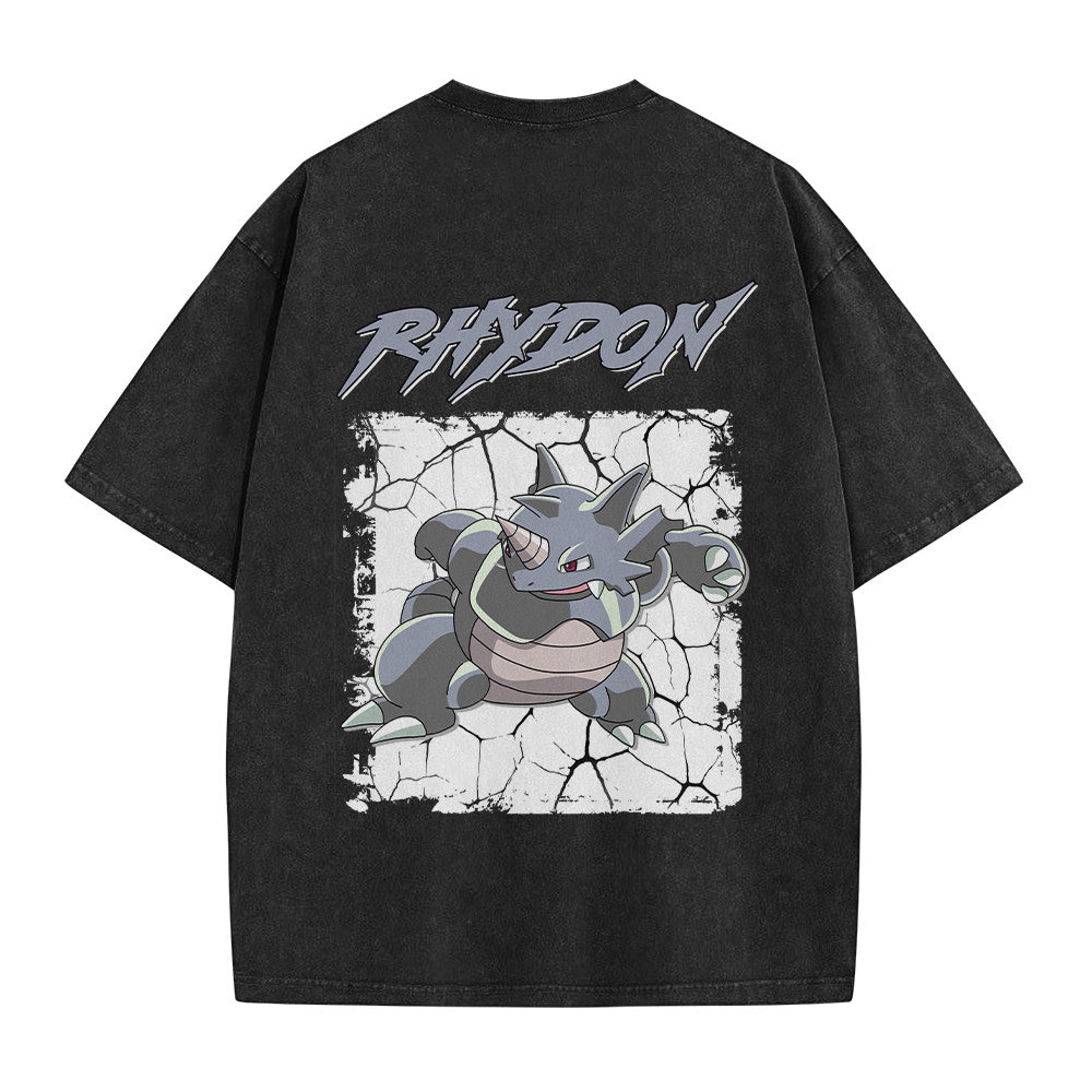 Pokemon Personalized Rhydon Vintage Washed T-Shirt