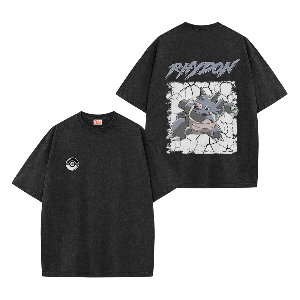Pokemon Personalized Rhydon Vintage Washed T-Shirt