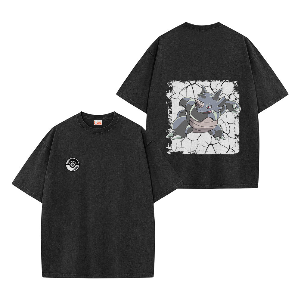 Pokemon Personalized Rhydon Vintage Washed T-Shirt
