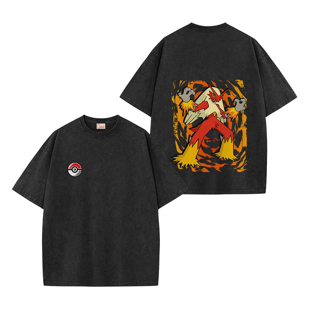 Pokemon Personalized Blaziken Vintage Washed T-Shirt