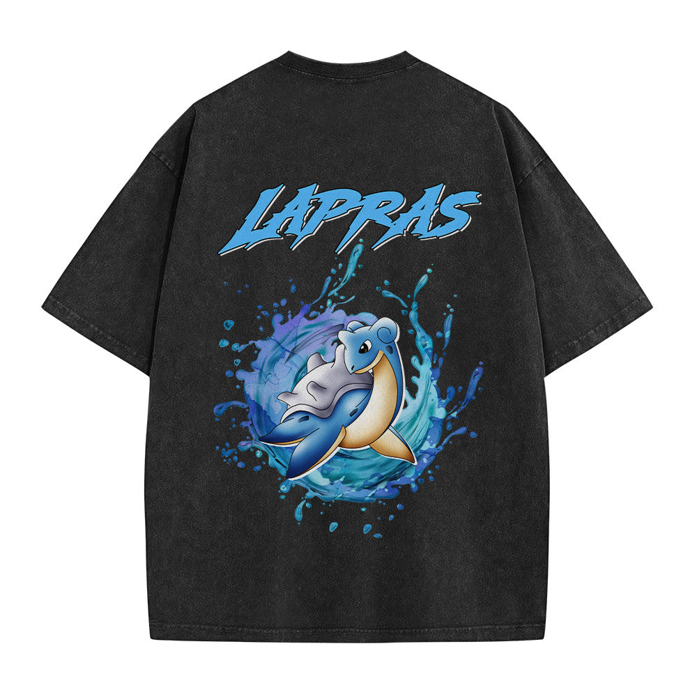 Pokemon Personalized Lapras Vintage Washed T-Shirt