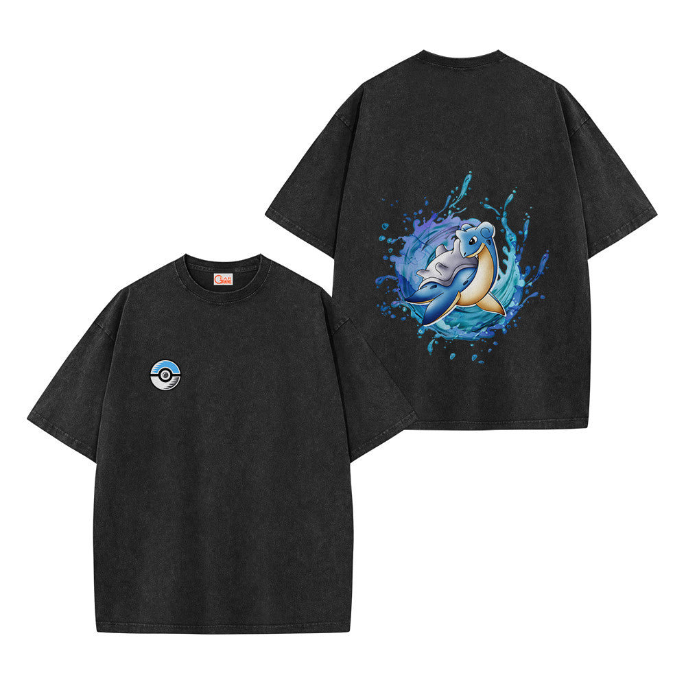 Pokemon Personalized Lapras Vintage Washed T-Shirt