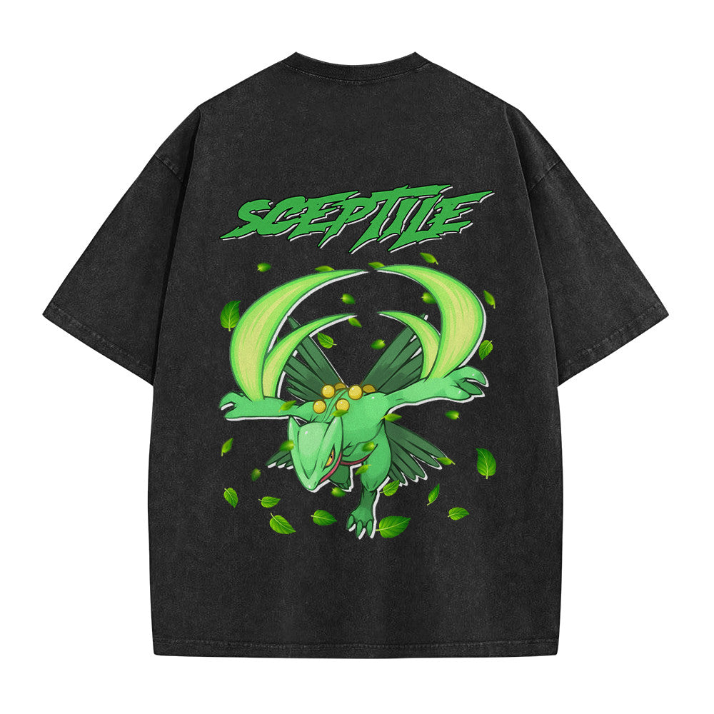 Pokemon Personalized Sceptile Vintage Washed T-Shirt