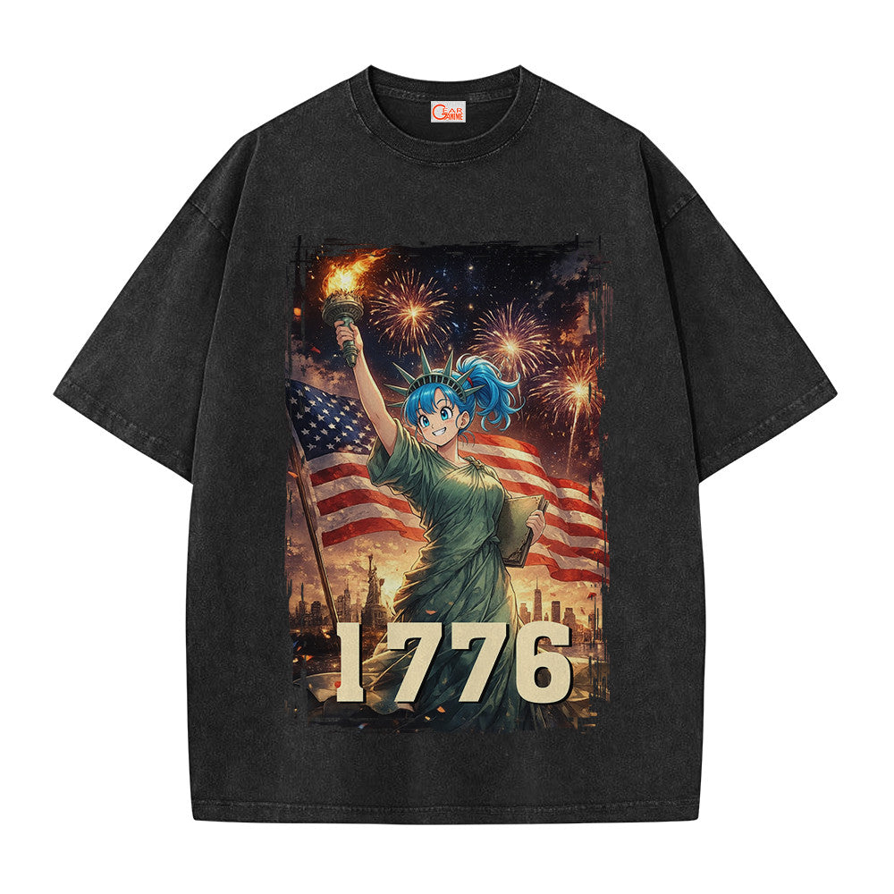 Bulma Liberty USA 250 Years Washed T-shirt Vintage Style