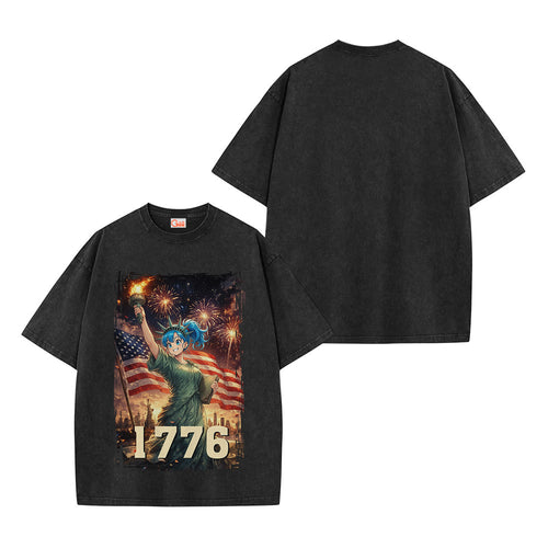 Bulma Liberty USA 250 Years Washed T-shirt Vintage Style