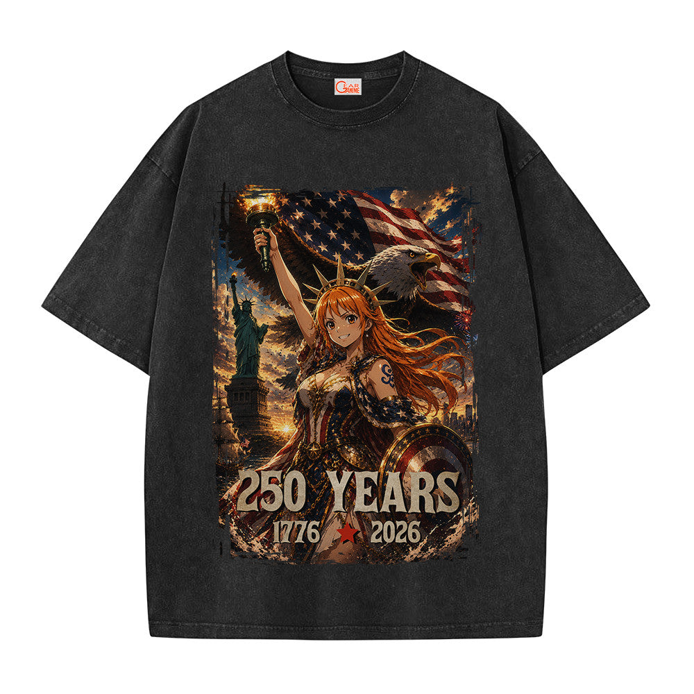 Nami Liberty USA 250 Years Washed T-shirt Vintage Style
